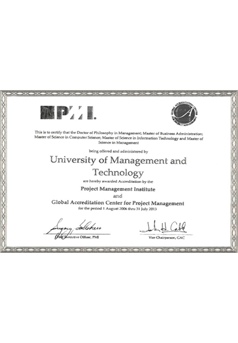 美国项目管理协会PMI专业认证