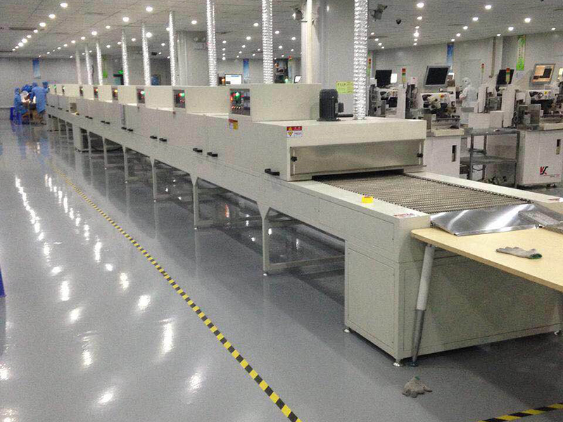LED packaging COB integrated series adhesive curing and baking process