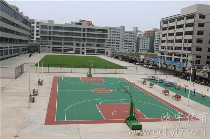广东河源硅PU篮球场 篮球场彩色丙烯酸面层价格