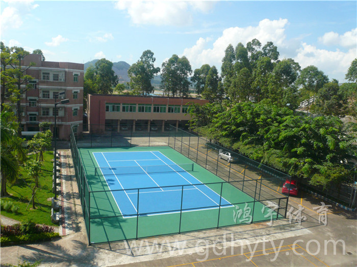 惠州厂区硅PU网球场 户外硅PU球场施工材料哪里有卖