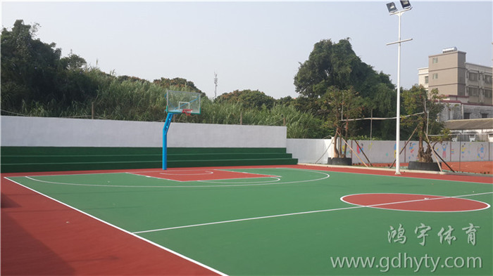 惠州承接学校小区公园篮球场铺设 丙烯酸球场施工
