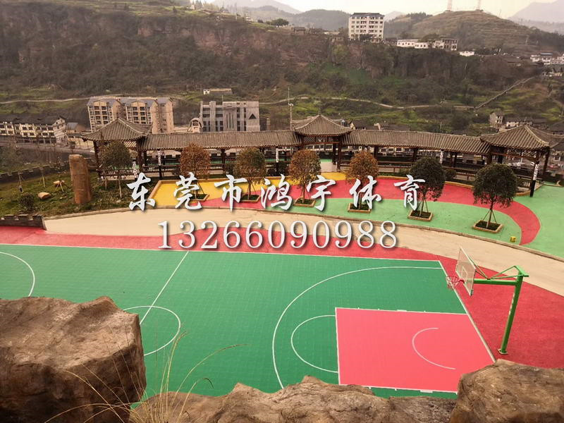 贵州晴隆县晴隆印象悬浮地板篮球场