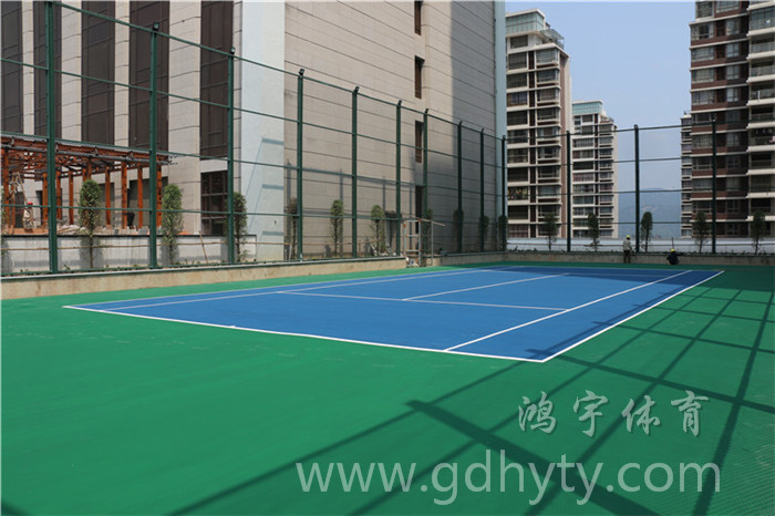 清远硅PU网球场 广东硅PU网球场地面材料厂家