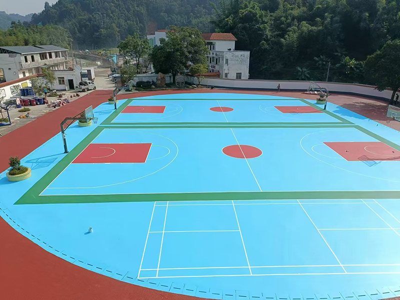 韶關武江區江灣小學1540平方5mm硅pu1156混合型跑道