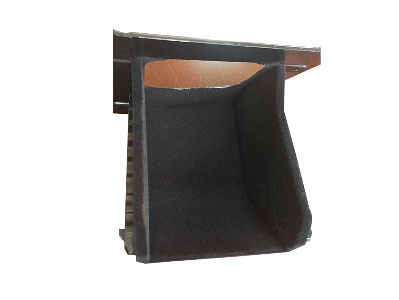 汽车内饰侧壁的汽车储物盒植绒工艺