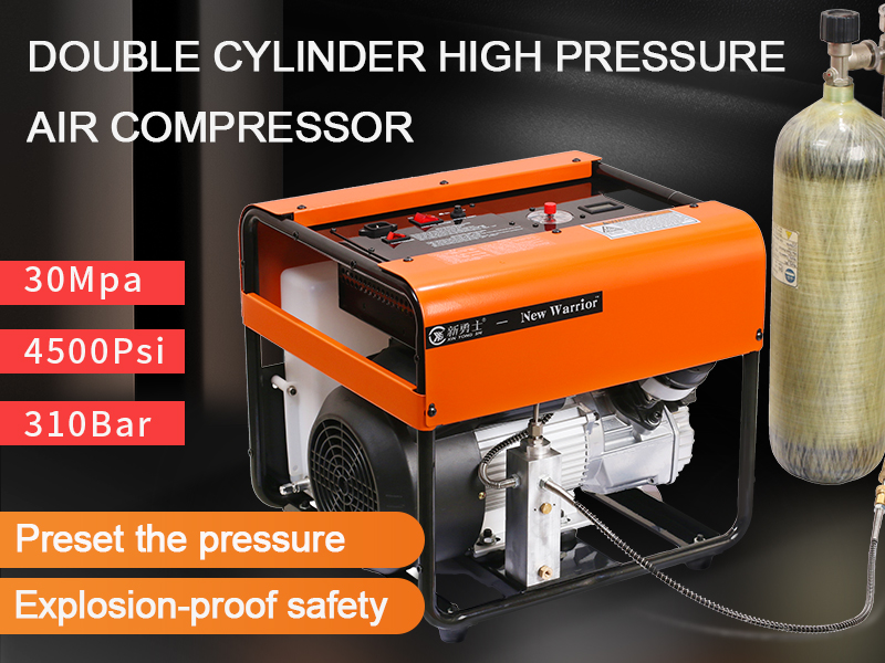 Luxury Double-Cylinder High Pressure air Compressor,Auto-stop,4500PSI/30MPA,